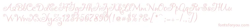 フォントChocogirl – 白い背景にピンクのフォント