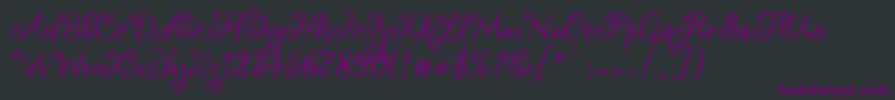 Шрифт Chocogirl – фиолетовые шрифты на чёрном фоне