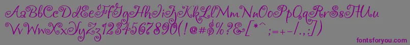 Шрифт Chocogirl – фиолетовые шрифты на сером фоне