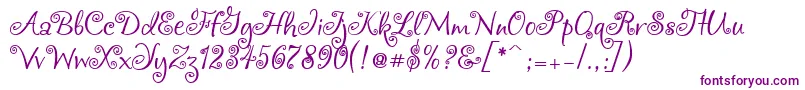 Chocogirl-fontti – violetit fontit valkoisella taustalla
