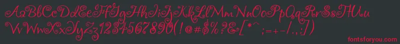 Шрифт Chocogirl – красные шрифты на чёрном фоне