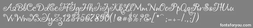 Chocogirl-Schriftart – Weiße Schriften auf grauem Hintergrund