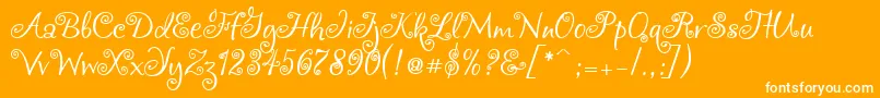 Шрифт Chocogirl – белые шрифты на оранжевом фоне