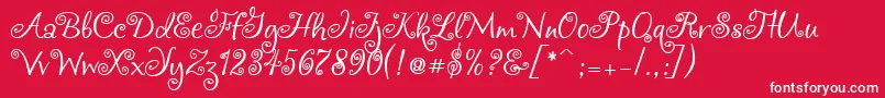 Chocogirl Font – White Fonts on Red Background