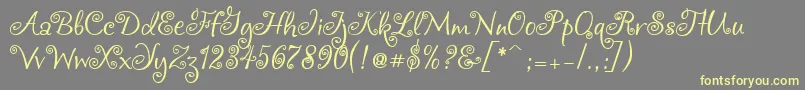 Chocogirl-fontti – keltaiset fontit harmaalla taustalla