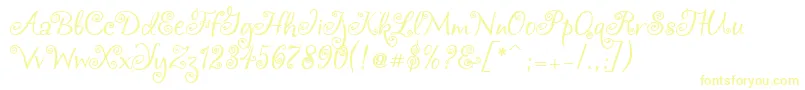 Chocogirl-Schriftart – Gelbe Schriften