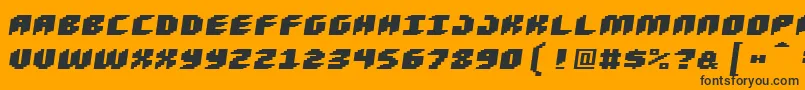 Loud Noise Black Skew Font – Black Fonts on Orange Background