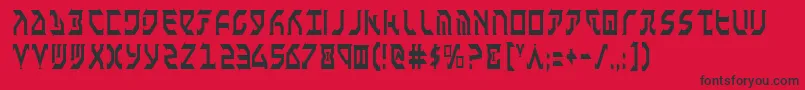 Fantc Font – Black Fonts on Red Background