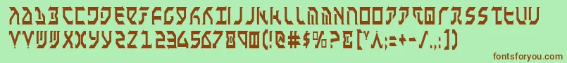 Fantc Font – Brown Fonts on Green Background