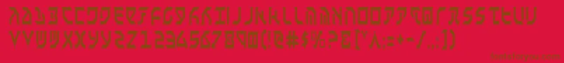 Fantc Font – Brown Fonts on Red Background