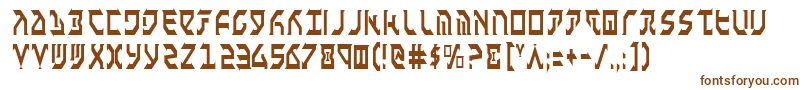 Fantc-Schriftart – Braune Schriften auf weißem Hintergrund