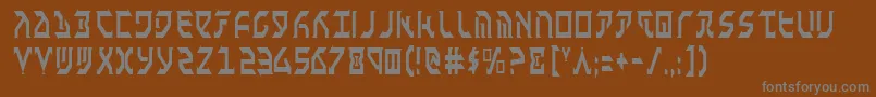 フォントFantc – 茶色の背景に灰色の文字