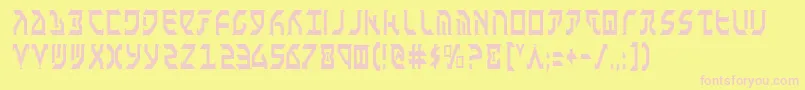 フォントFantc – ピンクのフォント、黄色の背景