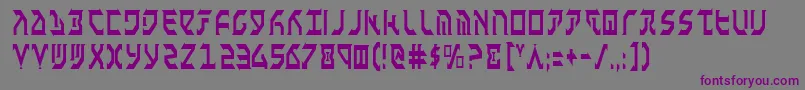 Fantc-fontti – violetit fontit harmaalla taustalla