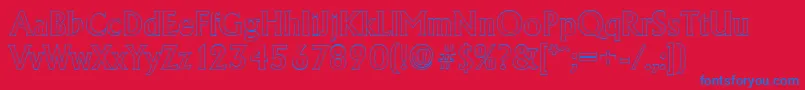 AdelonoutlineMediumRegular Font – Blue Fonts on Red Background