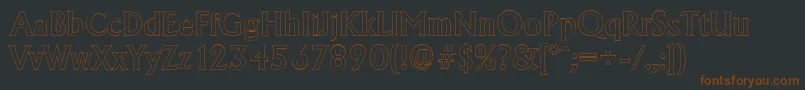 AdelonoutlineMediumRegular Font – Brown Fonts on Black Background