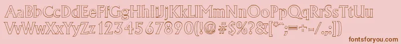AdelonoutlineMediumRegular Font – Brown Fonts on Pink Background