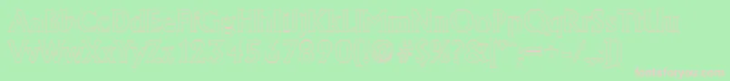AdelonoutlineMediumRegular Font – Pink Fonts on Green Background
