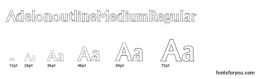 Größen der Schriftart AdelonoutlineMediumRegular