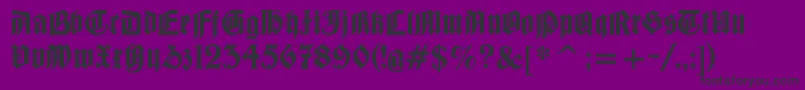 Barloesiusschrift Font – Black Fonts on Purple Background