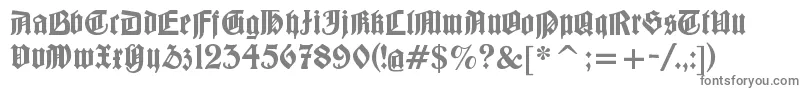 Шрифт Barloesiusschrift – серые шрифты на белом фоне