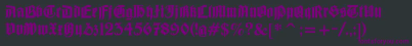 Barloesiusschrift Font – Purple Fonts on Black Background