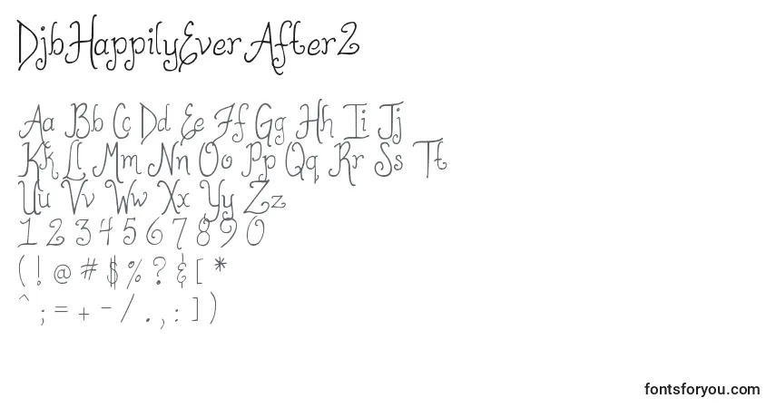 DjbHappilyEverAfter2 Font – alphabet, numbers, special characters