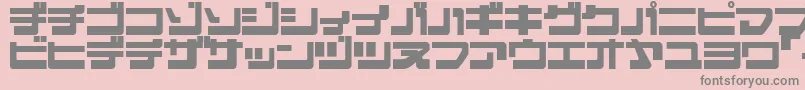 フォントEjectjapRemix – ピンクの背景に灰色の文字