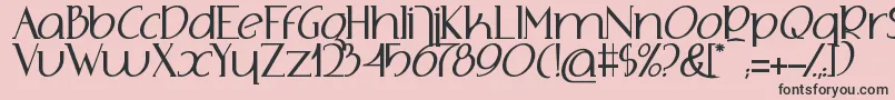AdolphusSerif Font – Black Fonts on Pink Background