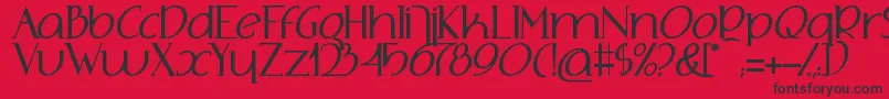 AdolphusSerif Font – Black Fonts on Red Background