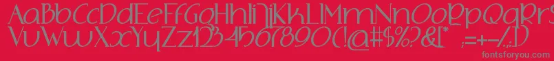 AdolphusSerif Font – Gray Fonts on Red Background