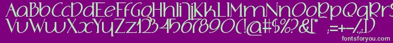 AdolphusSerif Font – Green Fonts on Purple Background