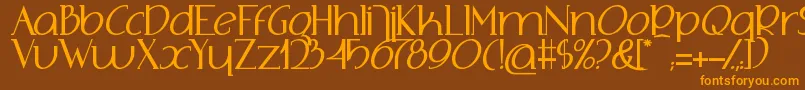 AdolphusSerif Font – Orange Fonts on Brown Background