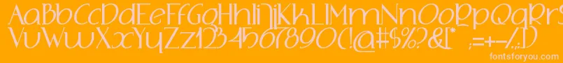 AdolphusSerif Font – Pink Fonts on Orange Background
