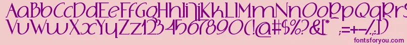 AdolphusSerif Font – Purple Fonts on Pink Background
