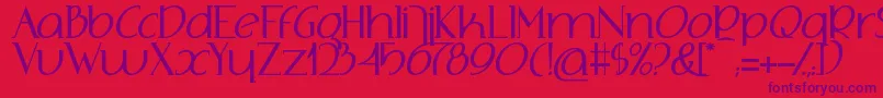 AdolphusSerif Font – Purple Fonts on Red Background