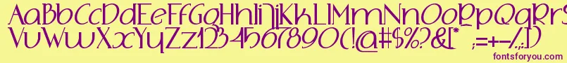 AdolphusSerif Font – Purple Fonts on Yellow Background