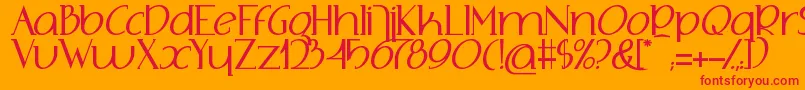 AdolphusSerif Font – Red Fonts on Orange Background