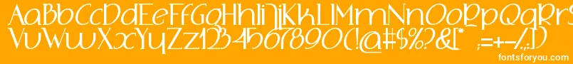 AdolphusSerif Font – White Fonts on Orange Background