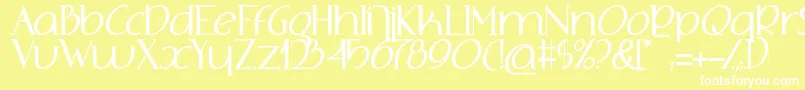 AdolphusSerif-Schriftart – Weiße Schriften auf gelbem Hintergrund