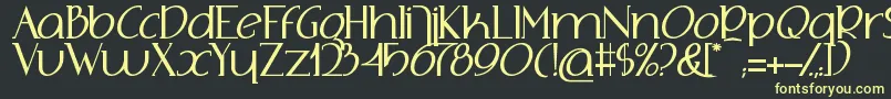 AdolphusSerif Font – Yellow Fonts on Black Background