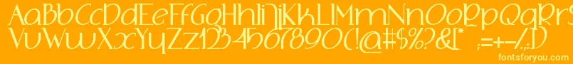 AdolphusSerif Font – Yellow Fonts on Orange Background