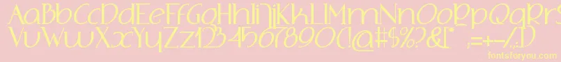 AdolphusSerif-Schriftart – Gelbe Schriften auf rosa Hintergrund