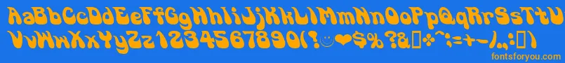 More about Gosoul Font Gosoul Font – Orange Fonts on Blue Background