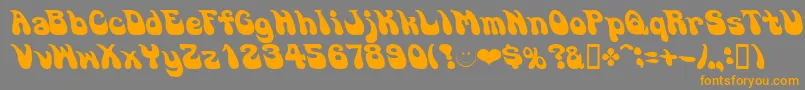 Gosoul Font – Orange Fonts on Gray Background