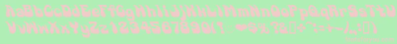 Gosoul Font – Pink Fonts on Green Background