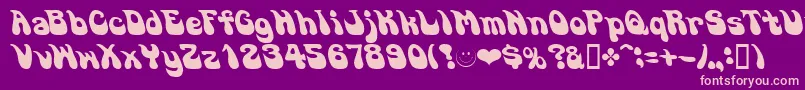Gosoul Font – Pink Fonts on Purple Background