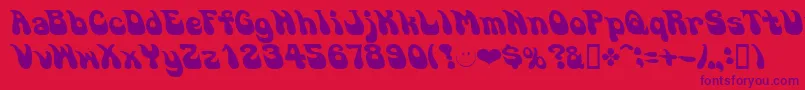 Gosoul Font – Purple Fonts on Red Background