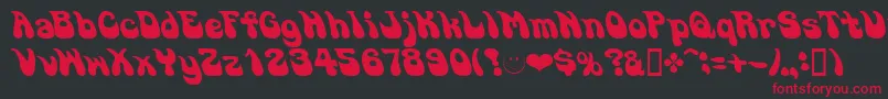 Gosoul Font – Red Fonts on Black Background