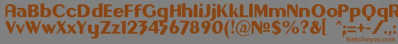 Gilgongo-Schriftart – Braune Schriften auf grauem Hintergrund